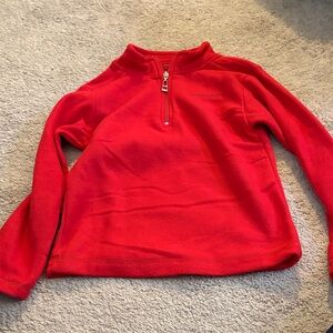 Red Half-Zip Fleece Pullover